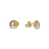 Ohrstecker "Regenbogen" Gold