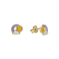Ohrstecker "Regenbogen" Gold