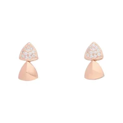 Ohrstecker Silber 925 ros&eacute; vergoldet Zirkonia