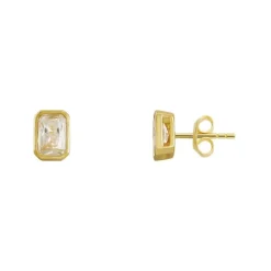 Ohrstecker Silber 925 Zirkonia vergoldet