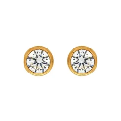 Ohrstecker Silber 925 Zirkonia vergoldet