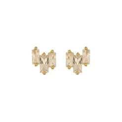 Ohrstecker Silber 925 Zirkonia vergoldet