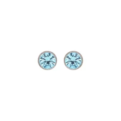 Ohrstecker Silber 925 Zirkonia hellblau