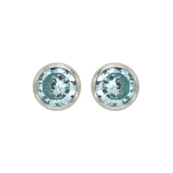 Ohrstecker Silber 925 Zirkonia hellblau