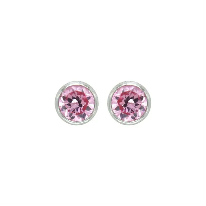 Ohrstecker Silber 925 Zirkonia pink