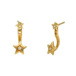 Ohrstecker "Stern" Gold 585 Brillanten