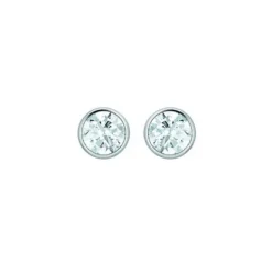 Ohrstecker Wei&szlig;gold 585 Zirkonia