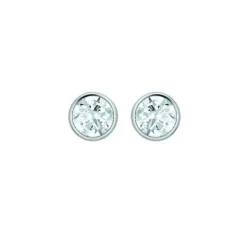 Ohrstecker Wei&szlig;gold 585 Zirkonia