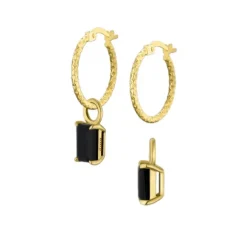 Onyx Anh&auml;nger f&uuml;r Creolen Gold 585