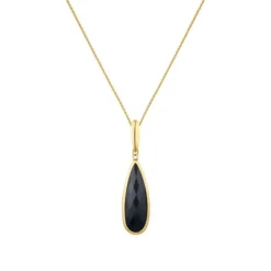Onyx Anhänger Gold 585 Zirkonia