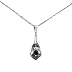 Onyx Collier "Jugendstil" Silber 925