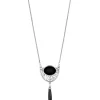 Onyx Collier "Jugendstil" Silber 925