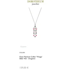 Onyx Markasit Collier "Waage" Silber 925