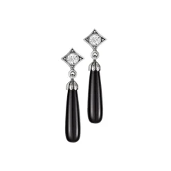 Onyx Ohrringe "Art D&eacute;co" Silber 925