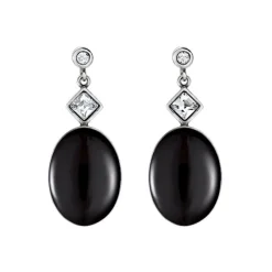 Onyx Ohrringe Silber 925