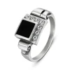 Onyx Ring "Art D&eacute;co" Silber 925