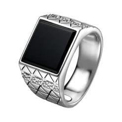 Onyx Ring Silber 925 Zirkonia