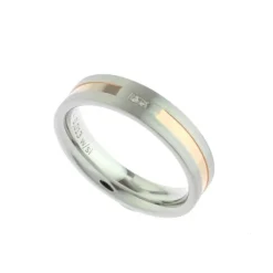 Partnerring Silber 925 platiniert Brillanten 0,01ct.