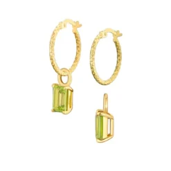 Peridot Anh&auml;nger f&uuml;r Creolen Gold 585
