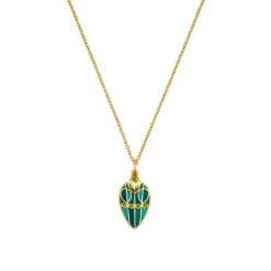 Peridot Collier Silber 925 vergoldet