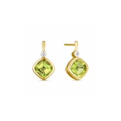 Peridot Diamant Ohrstecker Gold 585