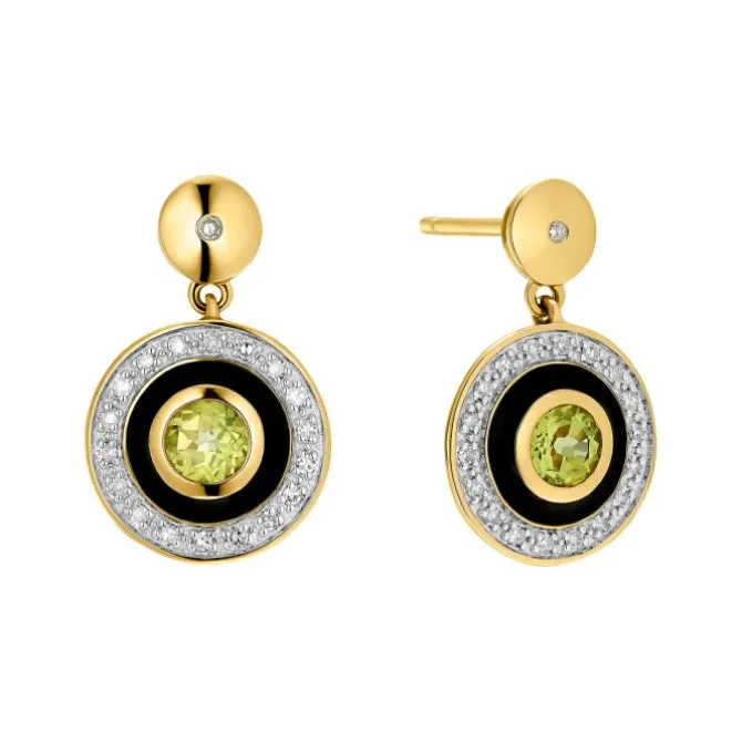 Peridot Diamant Ohrstecker Gold 585