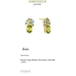 Peridot Topas Brillant Ohrstecker Gold 585