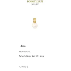 Perlen Anh&auml;nger Gold 585
