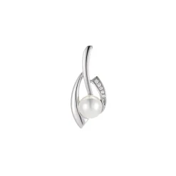 Perlen Anh&auml;nger Silber 925 Zirkonia