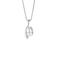 Perlen Anh&auml;nger Silber 925 Zirkonia