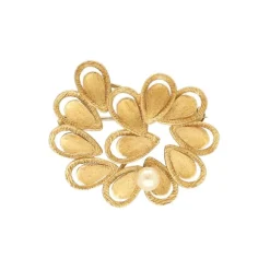 Perlen Anh&auml;nger/Brosche Gold/Wei&szlig;gold 585 - Privatbesitz