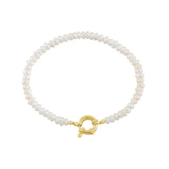 Perlen Armkette Silber 925 vergoldet