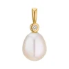 Perlen Brillant Anh&auml;nger Gold 585