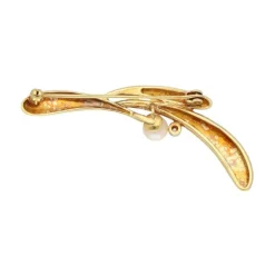 Perlen Brosche Gold 585 - Privatbesitz