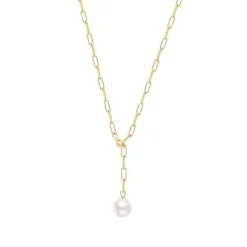 Perlen Collier "Bold Pearl" Silber 925 vergoldet