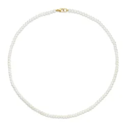 Perlen Collier Silber 925 vergoldet