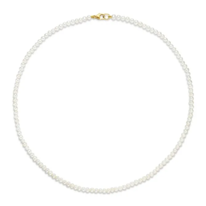 Perlen Collier Silber 925 vergoldet