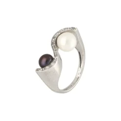 Perlen Damenring Weißgold 585 - Gr. 53 - Privatbesitz