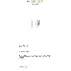 Perlen Klappcreolen "Bold Pearl" Silber 925