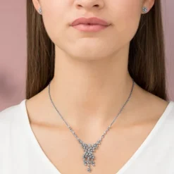 Perlen Markasit Collier Silber 925