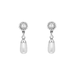 Perlen Ohrringe "Art D&eacute;co" Silber 925