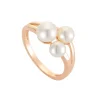 Perlen Ring Silber 925 ros&eacute; vergoldet
