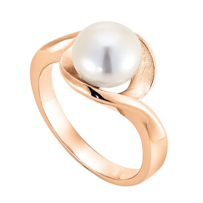 Perlen Ring Silber 925 rosé vergoldet