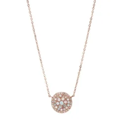 Perlmutt Collier "Vintage Glitz" Stahl ros&eacute; ionenplattiert