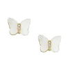 Perlmutt Ohrstecker "Radiant Wings" Stahl gold ionenplattiert