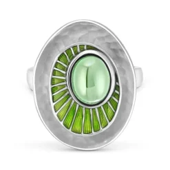Prehnit Ring Silber 925
