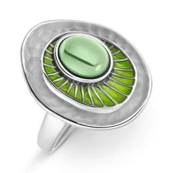 Prehnit Ring Silber 925