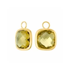 Quarz Anhänger für Creolen Gold 585