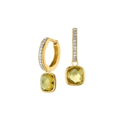Quarz Anh&auml;nger f&uuml;r Creolen Gold 585