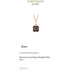 Rauchquarz Anh&auml;nger Ros&eacute;gold 585